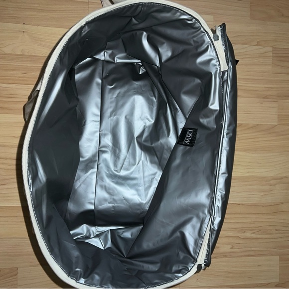 Navy Blue Striped Large Square Insulated Tote Bag - Picture 5 of 5